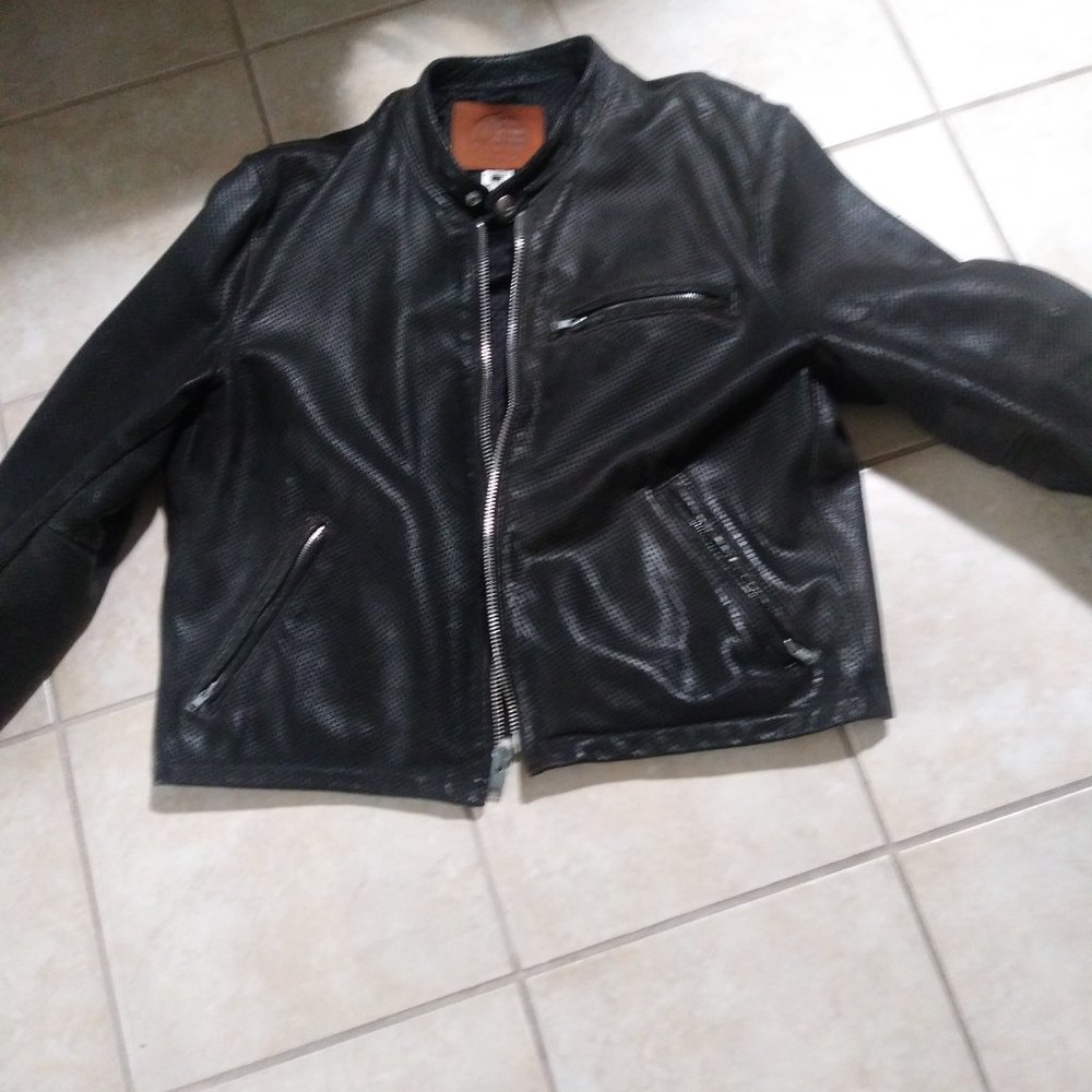 Leather - Kerr - Perforated - Cafe Racer Jacket